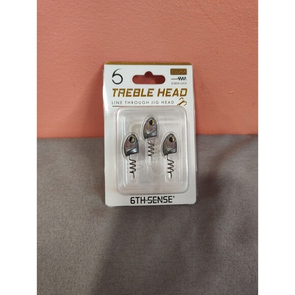 Treble Head Line Through Jig Head Screw Lock 1/4 oz. 3 Pack - Picture 1 of 2